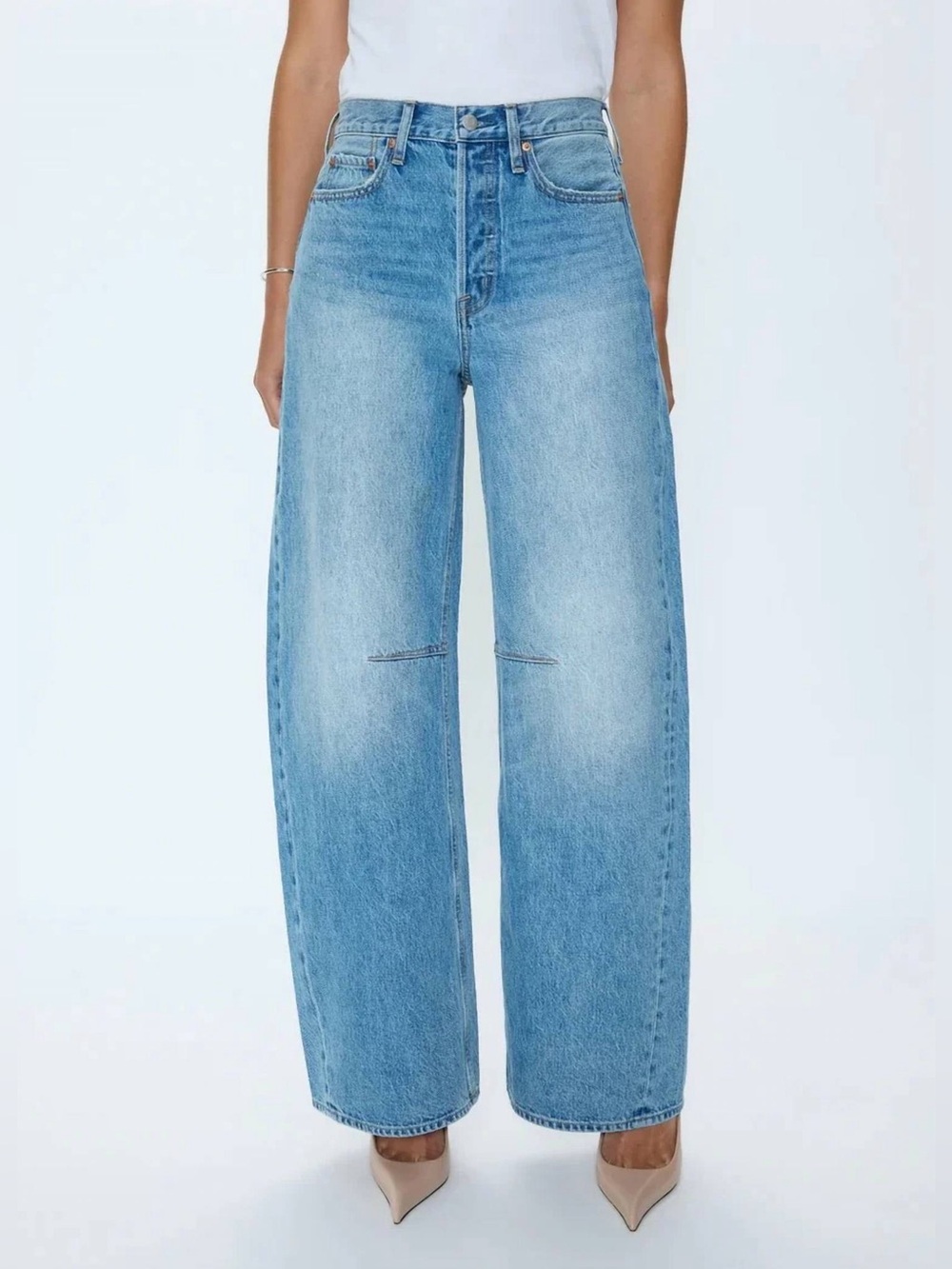 Pistola - Sydney High Rise Bowed Wide Leg Jean